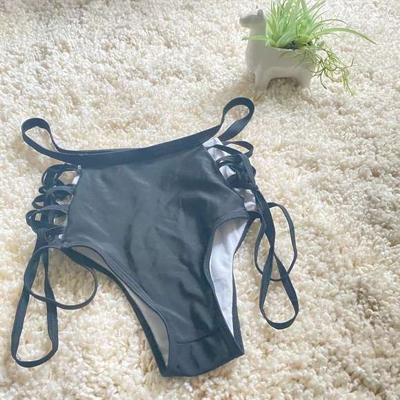 High waisted Lacey tie  sexy bikini set Brazilian bikini Lacey revealing - Picture 2 of 7